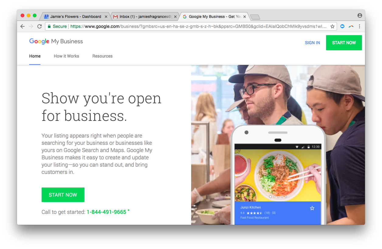 Google My Business Website