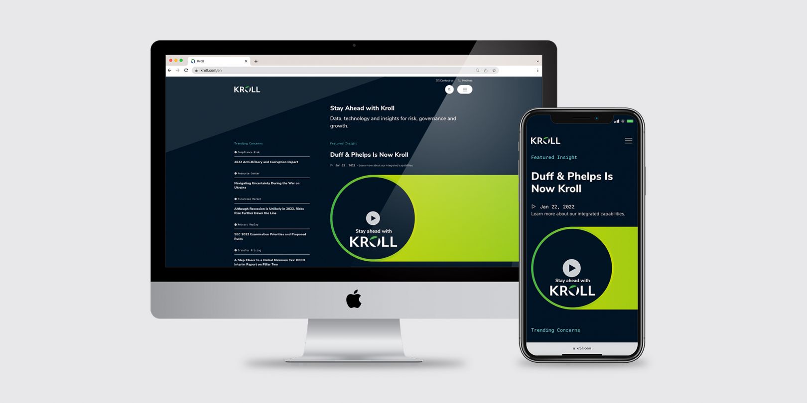 Kroll — Website launch